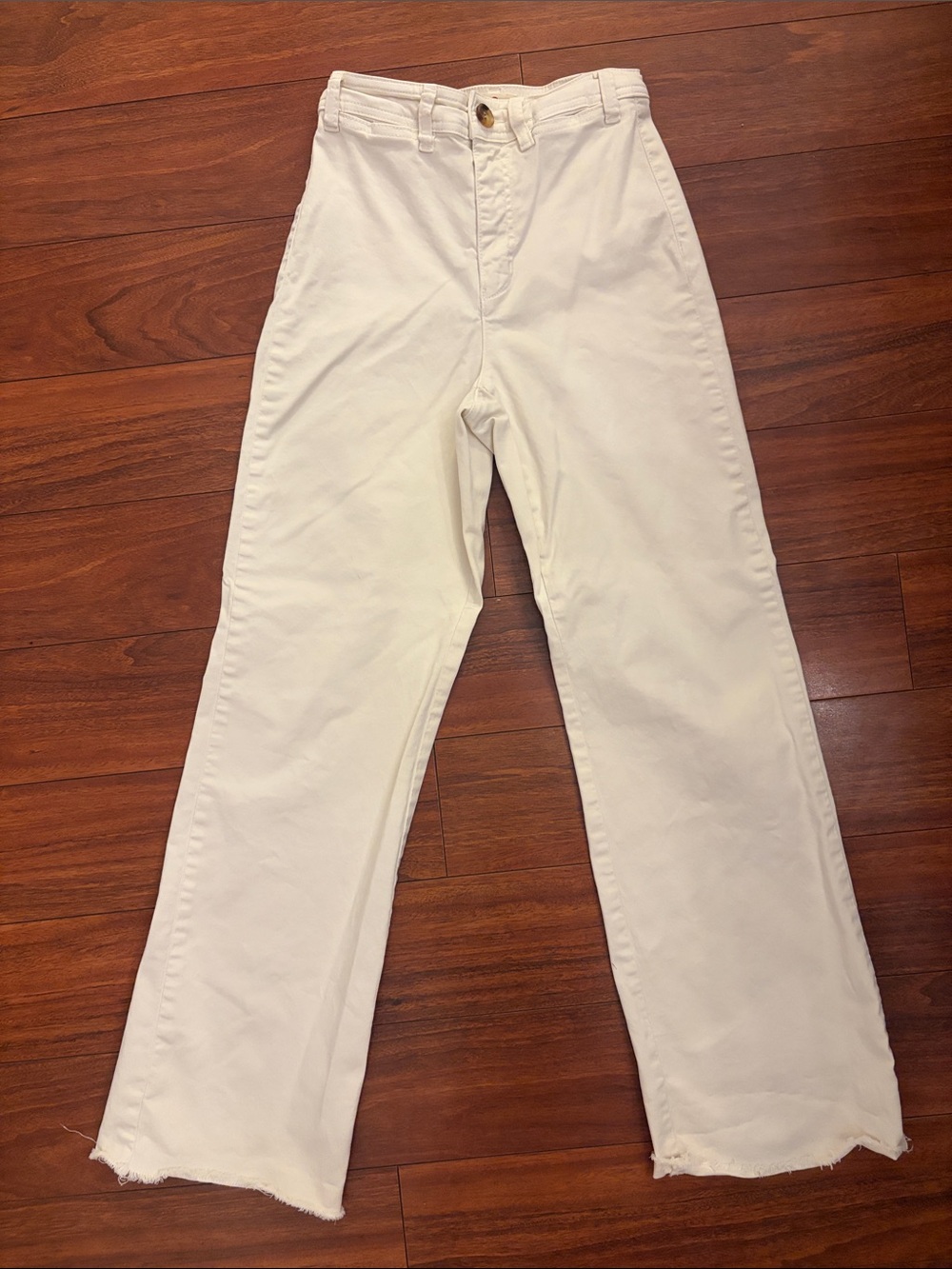 Marine Layer Women's Off-White Straight-Leg Trousers